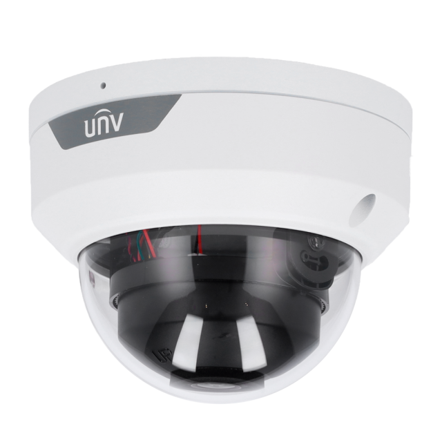 UNV vandaalbestendige dome camera met audio en 3 assen