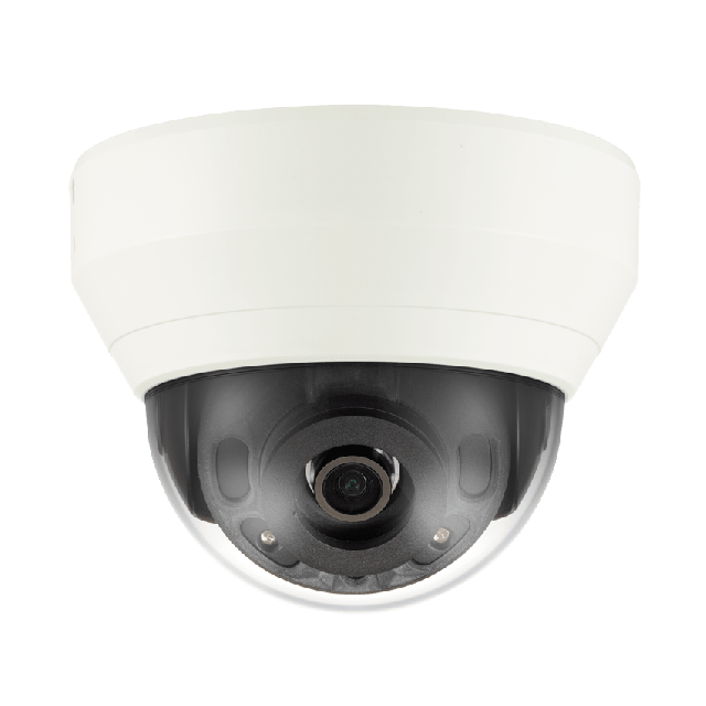 Samsung QND-7020R IP dome binnencamera 4M met 3.6 mm vaste lens vooraanzicht