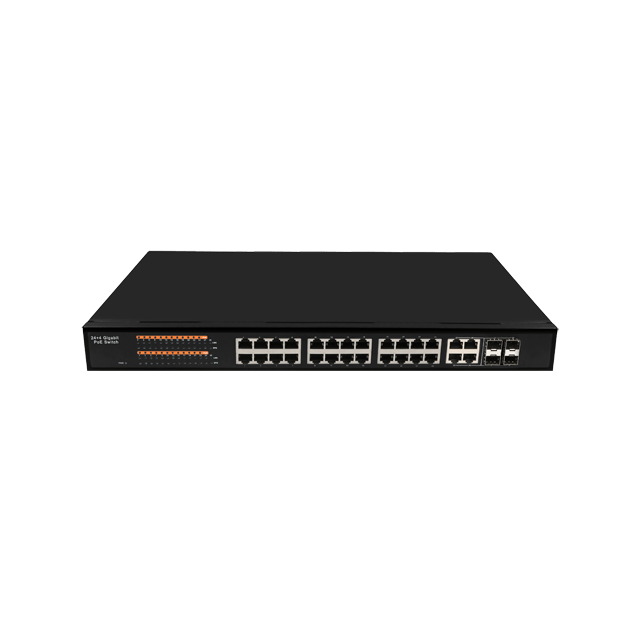 OEM PoE switch gigabit 24 poorten en 4 combo poorten SFP/RJ45