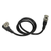 Coaxiale 0,60m kabel RG59 met 1 haakse BNC connector