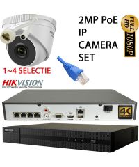 Hikvision PoE set 1 tot 4 ip camera met Exir nachtzicht