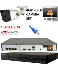 Hikvision bullet PoE ip camera systeem 4 megapixel