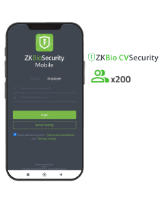 ZKteco Licentie APP voor ZKBio CVSecurity - ZK-SOF-BIOCV-MBAPP-200EMP