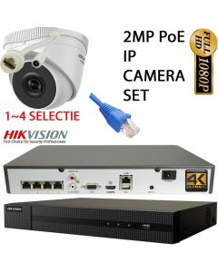 Hikvision PoE set 1 tot 4 ip camera met Exir nachtzicht