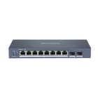 Switch 8 poorten SMART POE HIKVISION + 2 Gigabits - Management Intelligent Series - 300m PoE-transmissie DS-3E1510P-SI