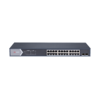 HIKVISION 24-poorts SMART POE Switch + 2 Gigabith - Management Intelligent Series - 300m PoE-transmissie DS-3E1526P-SI