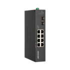 HIKVISION 8-poorts industriële POE-switch 6 × RJ45 gigabit PoE-poorten 2 × RJ45 Hi-PoE gigabit-poorten 2 × gigabit SFP glasvezelpoorten DS-3T0510HP-E/HS